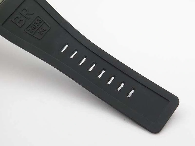 BR 03-92 Horolum Satin-polished Steel Gray Dial On Rubber Strap MIYOTA 9015 (Free Nylon Strap)