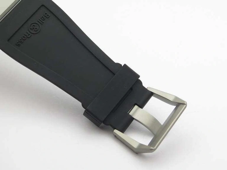 BR 03-92 Horolum Satin-polished Steel Gray Dial On Rubber Strap MIYOTA 9015 (Free Nylon Strap)