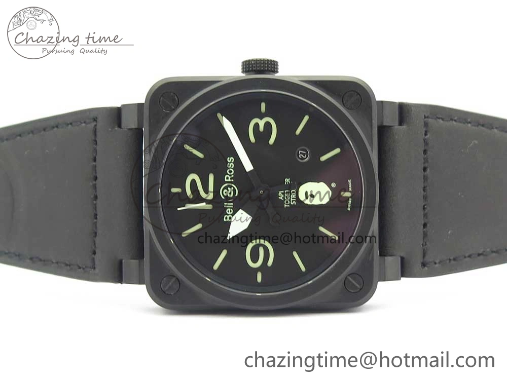 BR 03-92 PVD 1:1 Best Edition Black Apes Dial on Black Rubber Strap MIYOTA 9015 V3