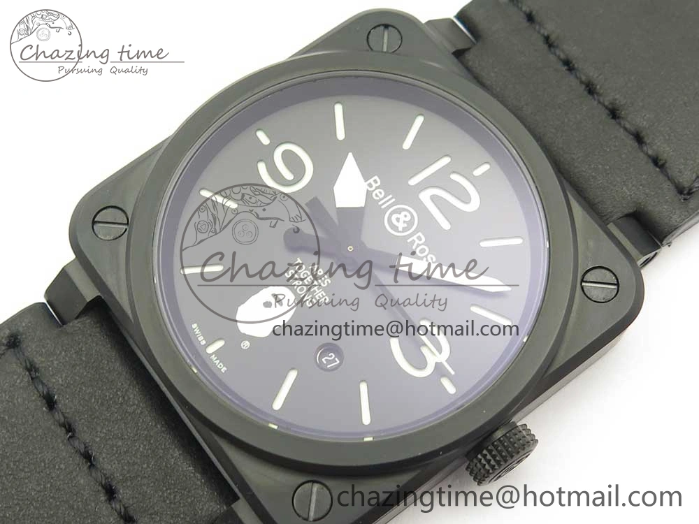 BR 03-92 PVD 1:1 Best Edition Black Apes Dial on Black Rubber Strap MIYOTA 9015 V3