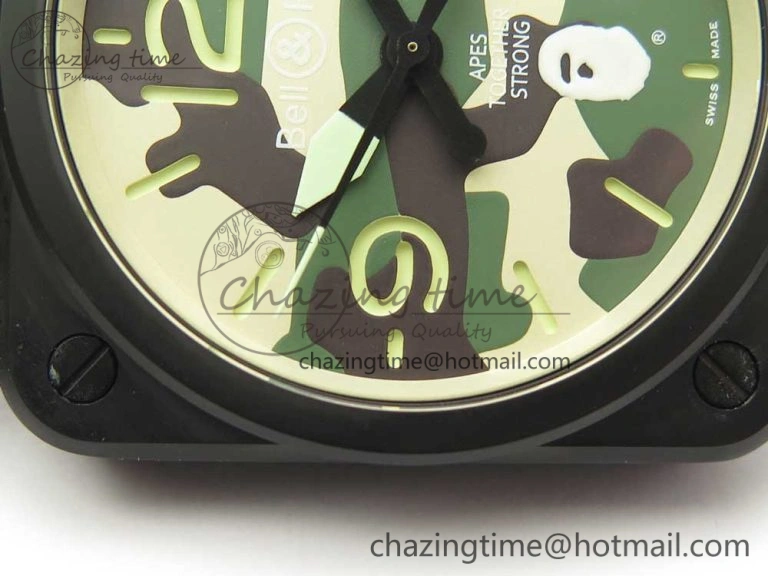 BR 03-92 PVD 1:1 Best Edition Camouflage Apes Dial on Camouflage Nylon Strap MIYOTA 9015 V3