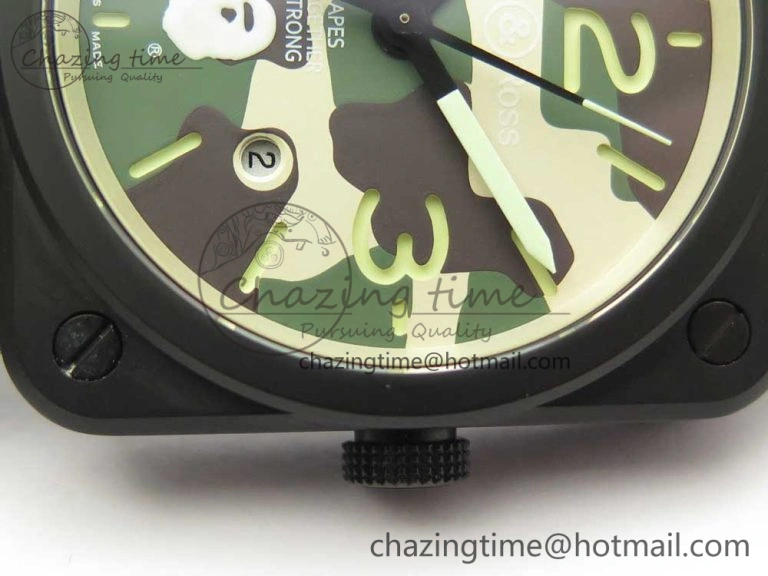 BR 03-92 PVD 1:1 Best Edition Camouflage Apes Dial on Camouflage Nylon Strap MIYOTA 9015 V3