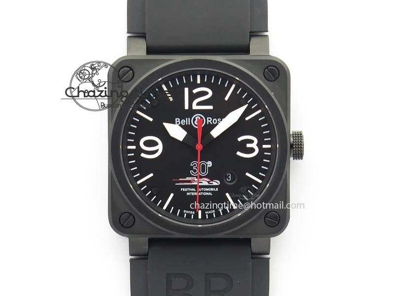 BR 03-92 PVD Case Black Dial 30 LTD 42.5mm On Rubber Strap MIYOTA 9015 V2