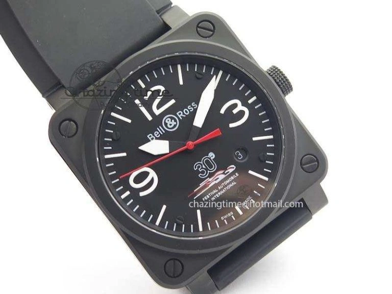BR 03-92 PVD Case Black Dial 30 LTD 42.5mm On Rubber Strap MIYOTA 9015 V2