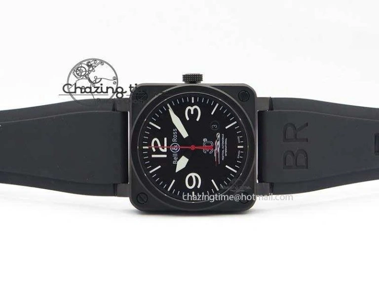 BR 03-92 PVD Case Black Dial 30 LTD 42.5mm On Rubber Strap MIYOTA 9015 V2