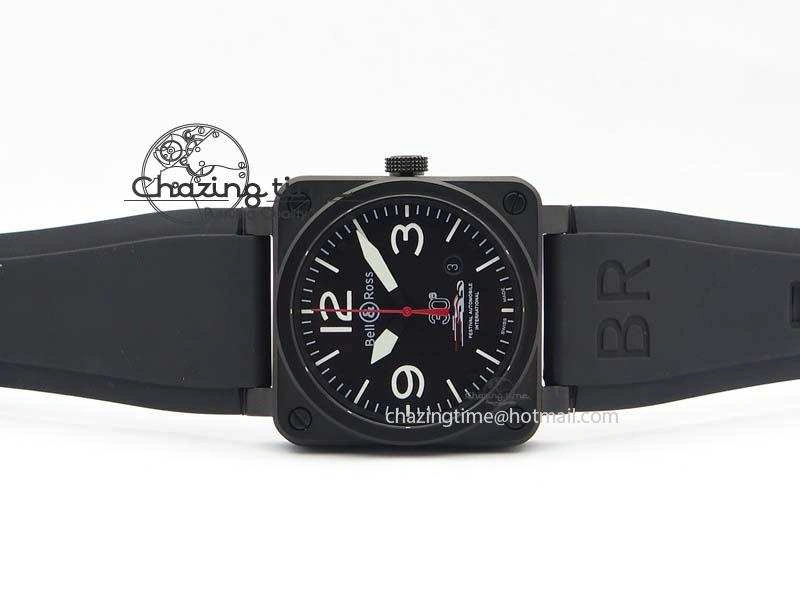 BR 03-92 PVD Case Black Dial 30 LTD 42.5mm On Rubber Strap MIYOTA 9015 V2