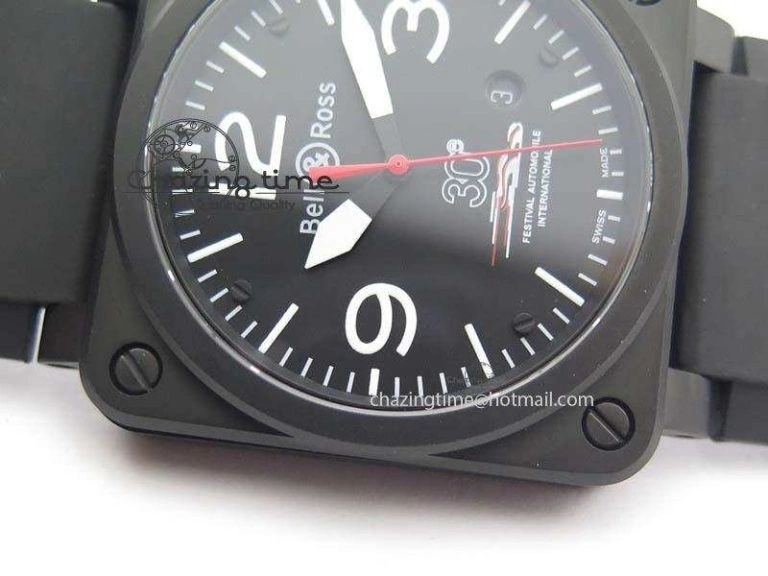 BR 03-92 PVD Case Black Dial 30 LTD 42.5mm On Rubber Strap MIYOTA 9015 V2