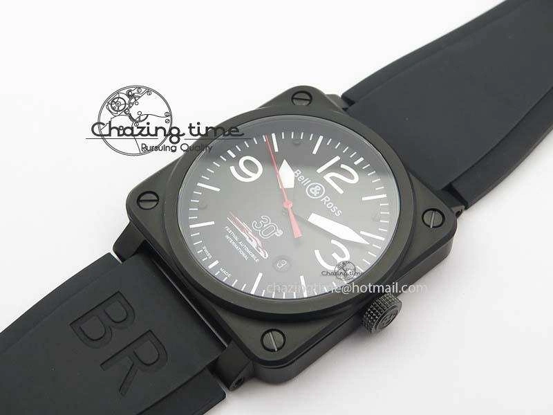 BR 03-92 PVD Case Black Dial 30 LTD 42.5mm On Rubber Strap MIYOTA 9015 V2