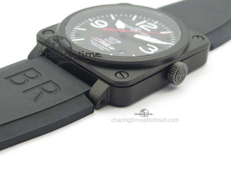 BR 03-92 PVD Case Black Dial 30 LTD 42.5mm On Rubber Strap MIYOTA 9015 V2