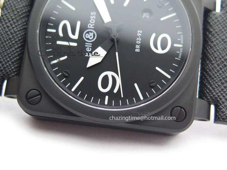 BR 03-92 PVD Case Black Dial 42.5mm On Leather Strap MIYOTA 9015 V2
