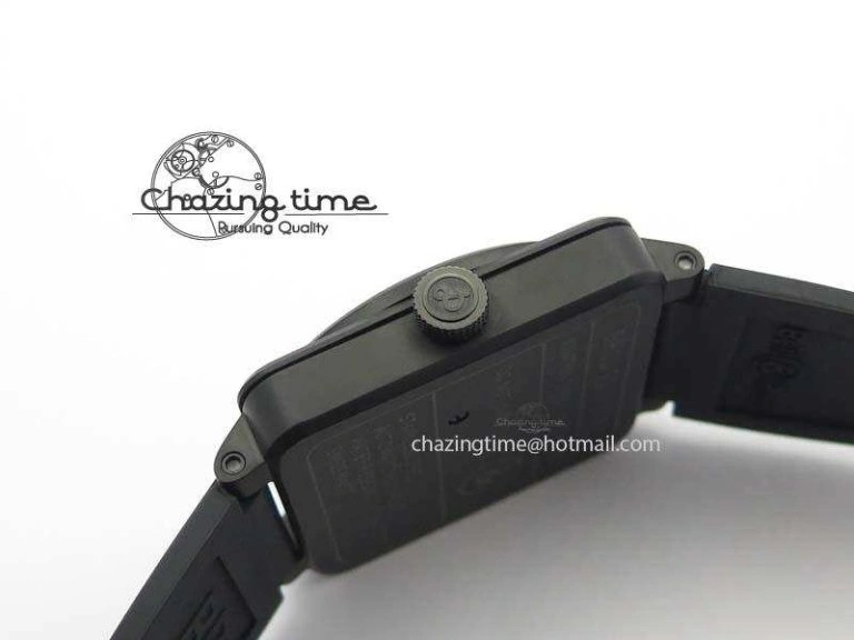 BR 03-92 PVD Case Black Dial Orange Sec Hand 42.5mm On Rubber Strap MIYOTA 9015 V2