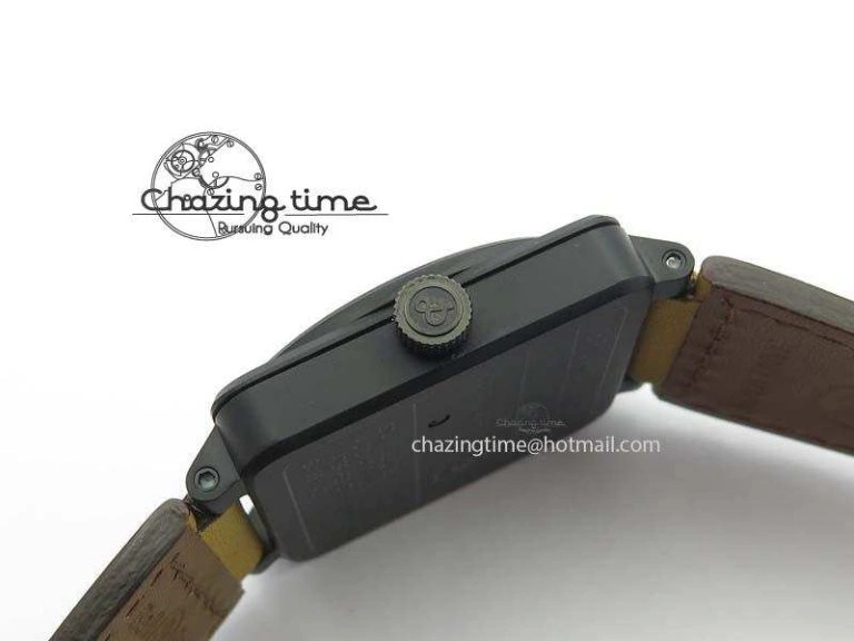 BR 03-92 PVD Case Cream Dial 42.5mm On Leather Strap MIYOTA 9015 V2