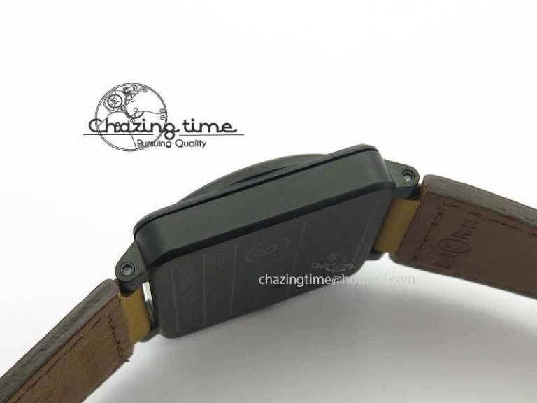 BR 03-92 PVD Case Cream Dial 42.5mm On Leather Strap MIYOTA 9015 V2