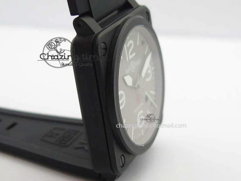 BR 03-92 PVD Case V2 42.5mm Gray Dial On Rubber Strap MIYOTA 9015