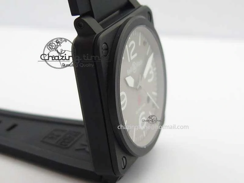 BR 03-92 PVD Case V2 42.5mm Gray Dial On Rubber Strap MIYOTA 9015