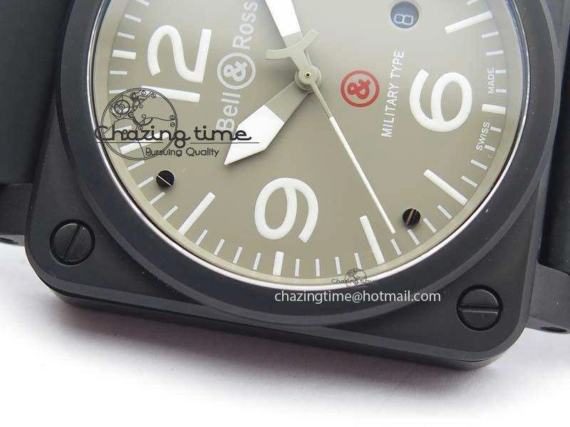 BR 03-92 PVD Case V2 42.5mm Gray Dial On Rubber Strap MIYOTA 9015