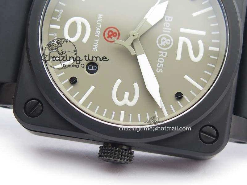 BR 03-92 PVD Case V2 42.5mm Gray Dial On Rubber Strap MIYOTA 9015