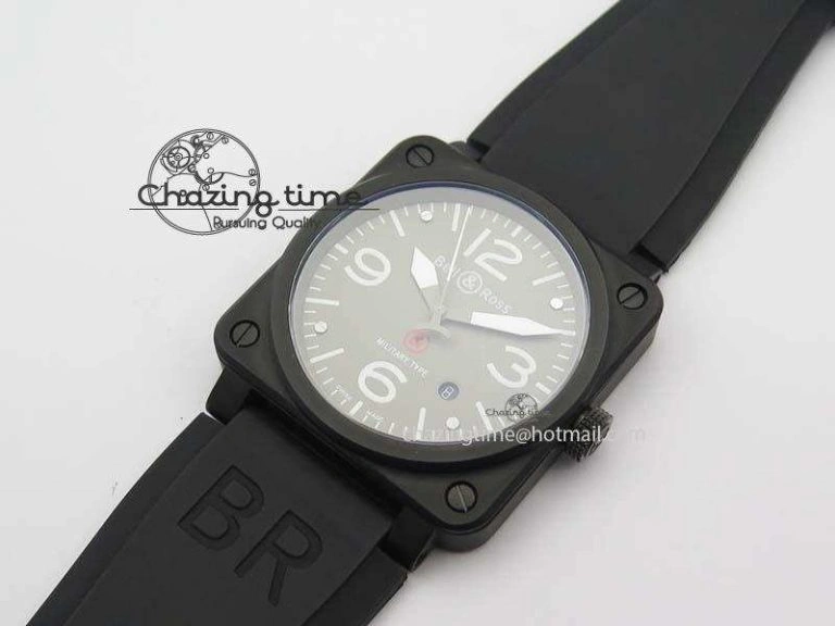BR 03-92 PVD Case V2 42.5mm Gray Dial On Rubber Strap MIYOTA 9015