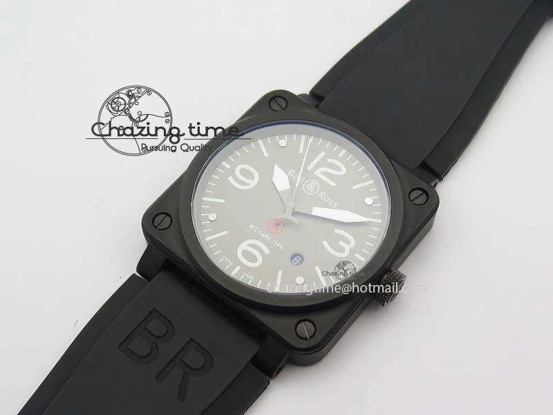 BR 03-92 PVD Case V2 42.5mm Gray Dial On Rubber Strap MIYOTA 9015