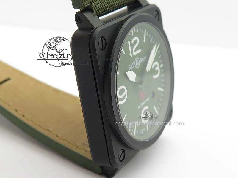 BR 03-92 PVD Case V2 42.5mm Green Dial On Canvas Strap MIYOTA 9015