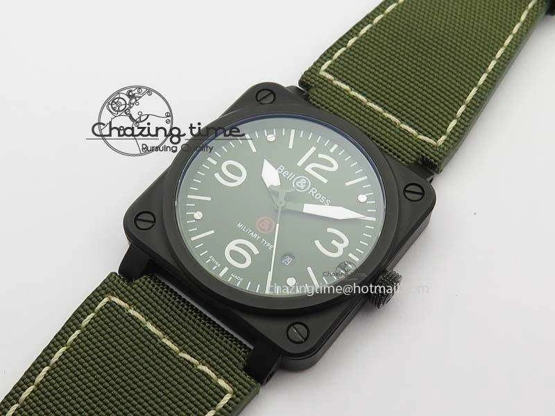 BR 03-92 PVD Case V2 42.5mm Green Dial On Canvas Strap MIYOTA 9015