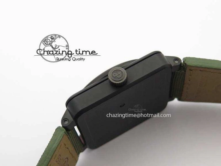 BR 03-92 PVD Case V2 42.5mm Green Dial On Canvas Strap MIYOTA 9015