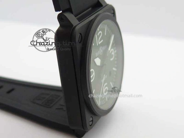 BR 03-92 PVD Case V2 42.5mm Green Dial On Rubber Strap MIYOTA 9015