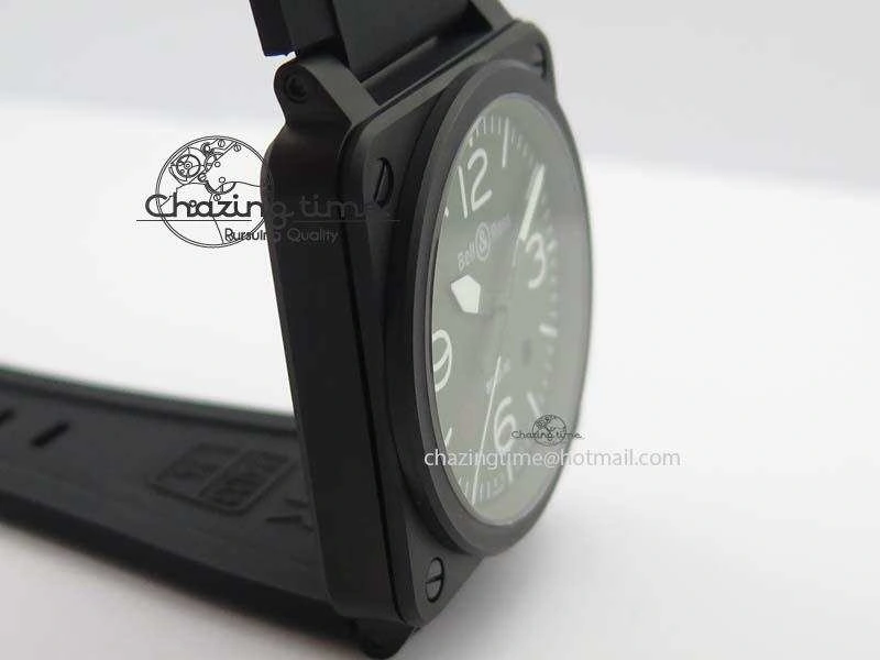 BR 03-92 PVD Case V2 42.5mm Green Dial On Rubber Strap MIYOTA 9015