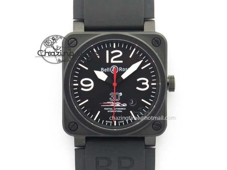 BR 03-92 PVD Desert Type 42 mm On Black Rubber Strap MIYOTA 9015