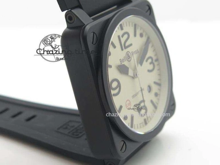 BR 03-92 PVD Desert Type 42 mm On Black Rubber Strap MIYOTA 9015