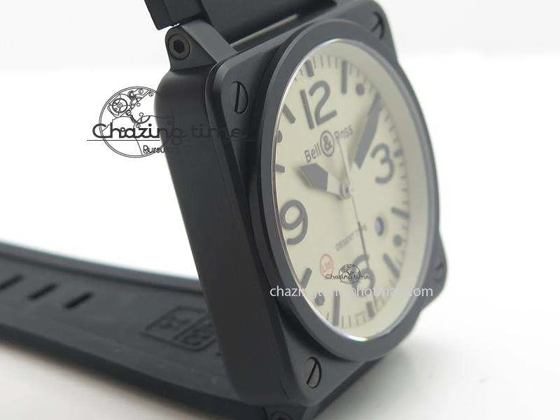 BR 03-92 PVD Desert Type 42 mm On Black Rubber Strap MIYOTA 9015