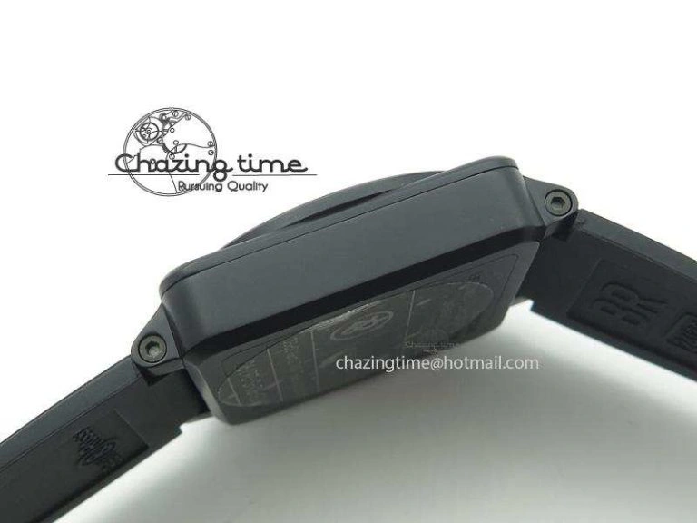 BR 03-92 PVD Desert Type 42 mm On Black Rubber Strap MIYOTA 9015