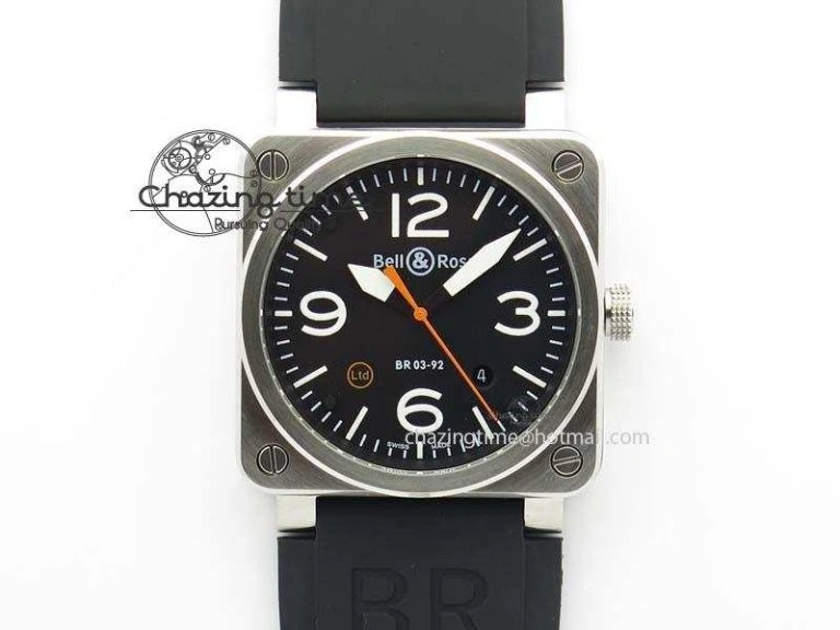 BR 03-92 PVD Desert Type 42 mm On Black Rubber Strap MIYOTA 9015