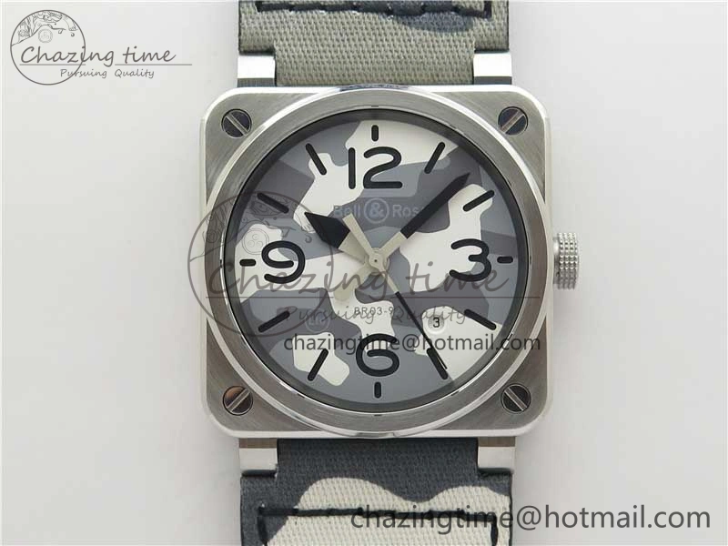 BR 03-92 SS 1:1 Best Edition Gray Camouflage Apes Dial on Camouflage Strap MIYOTA 9015 V3