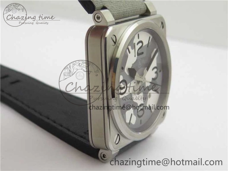 BR 03-92 SS 1:1 Best Edition Gray Camouflage Apes Dial on Camouflage Strap MIYOTA 9015 V3
