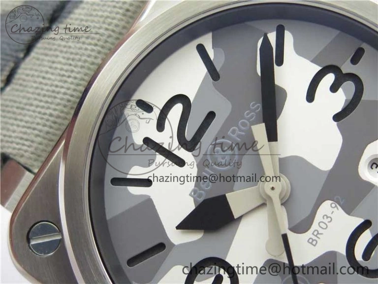 BR 03-92 SS 1:1 Best Edition Gray Camouflage Apes Dial on Camouflage Strap MIYOTA 9015 V3