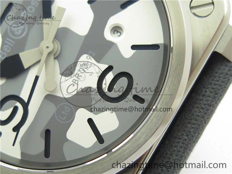 BR 03-92 SS 1:1 Best Edition Gray Camouflage Apes Dial on Camouflage Strap MIYOTA 9015 V3