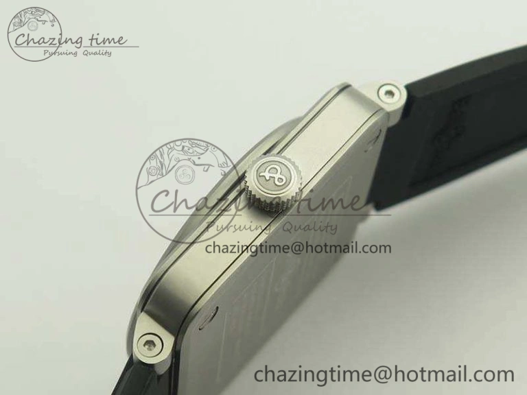 BR 03-92 SS 42.5mm Cream Dial On Rubber Strap MIYOTA9015 V3