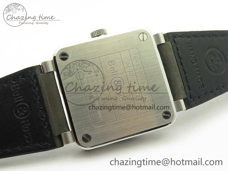 BR 03-92 SS 42.5mm Green Camouflage Dial On Leather Strap MIYOTA9015 V3