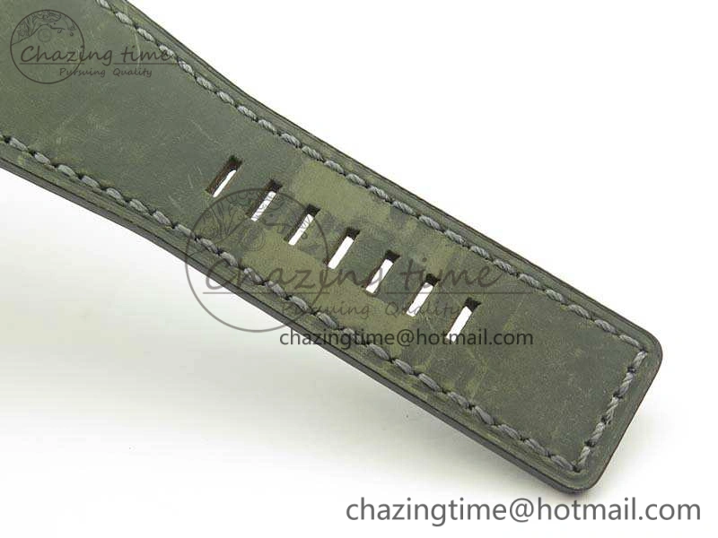 BR 03-92 SS 42.5mm Green Camouflage Dial On Leather Strap MIYOTA9015 V3