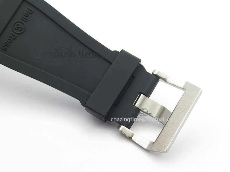 BR 03-92 SS 42MM Black Dial On Black Rubber Strap MIYOTA 9015