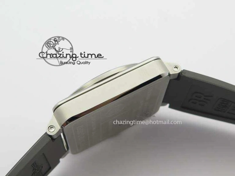 BR 03-92 SS 42MM Gray Dial On Gray Rubber Strap MIYOTA 9015
