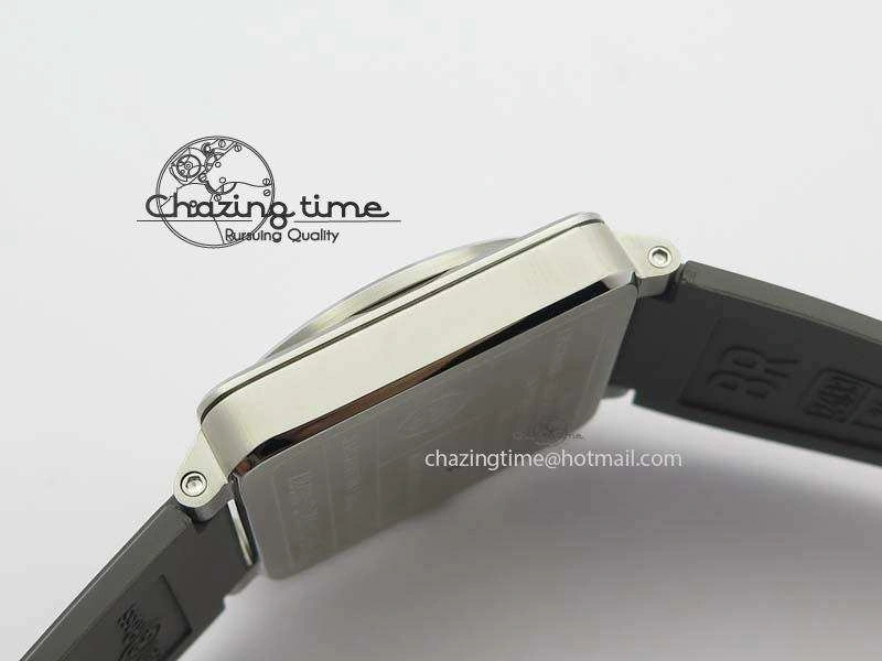 BR 03-92 SS 42MM Gray Dial On Gray Rubber Strap MIYOTA 9015
