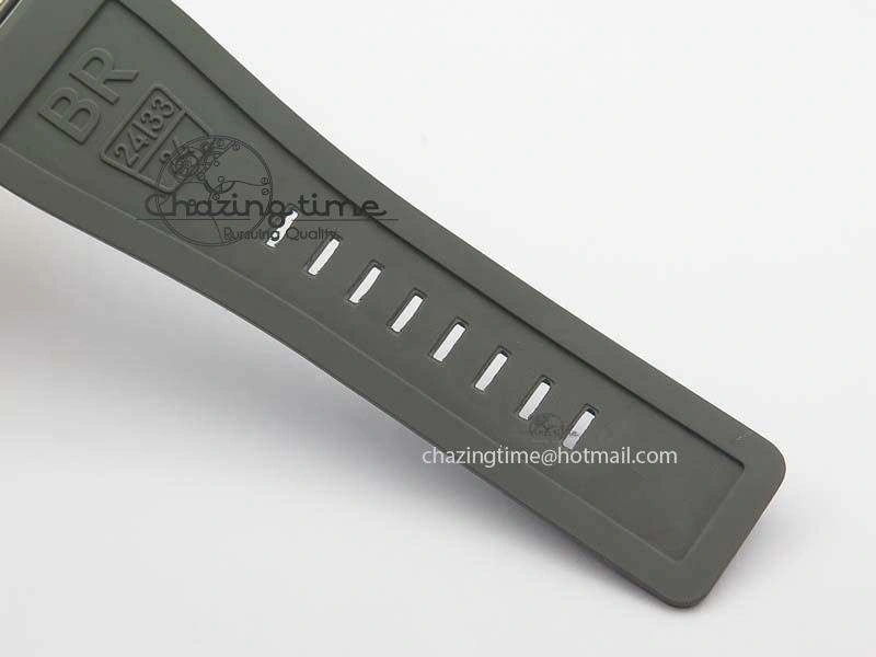BR 03-92 SS 42MM Gray Dial On Gray Rubber Strap MIYOTA 9015