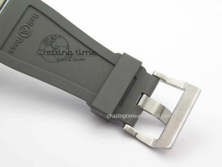 BR 03-92 SS 42MM Gray Dial On Gray Rubber Strap MIYOTA 9015