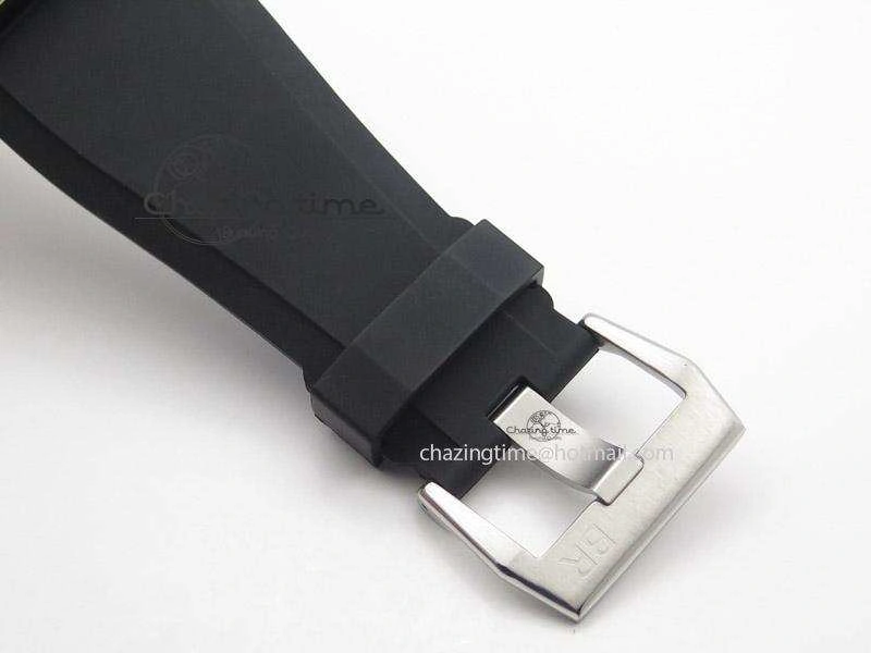 BR 03-92 SS Black Dial Grey Numbers 42.5mm On Black Rubber Strap MIYOTA 9015