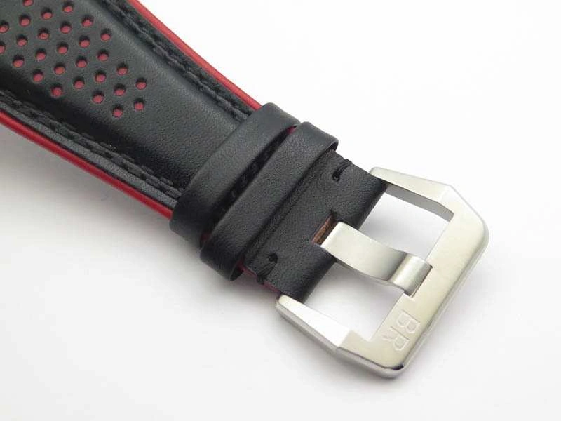 BR 03-92 SS Case 42.5mm Skeleton Dial RG Markers On Leather Strap MIYOTA 9015