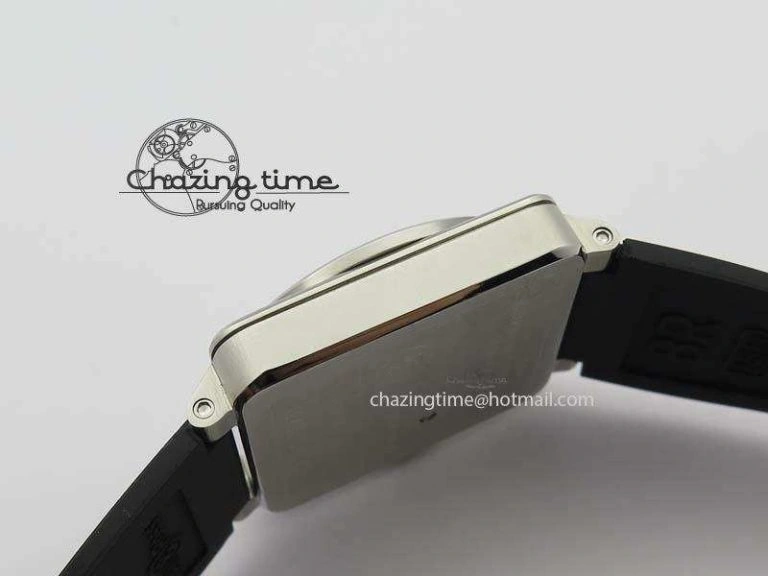 BR 03-92 SS Case V2 42.5mm Black Dial FAYETTE On Rubber Strap MIYOTA 9015
