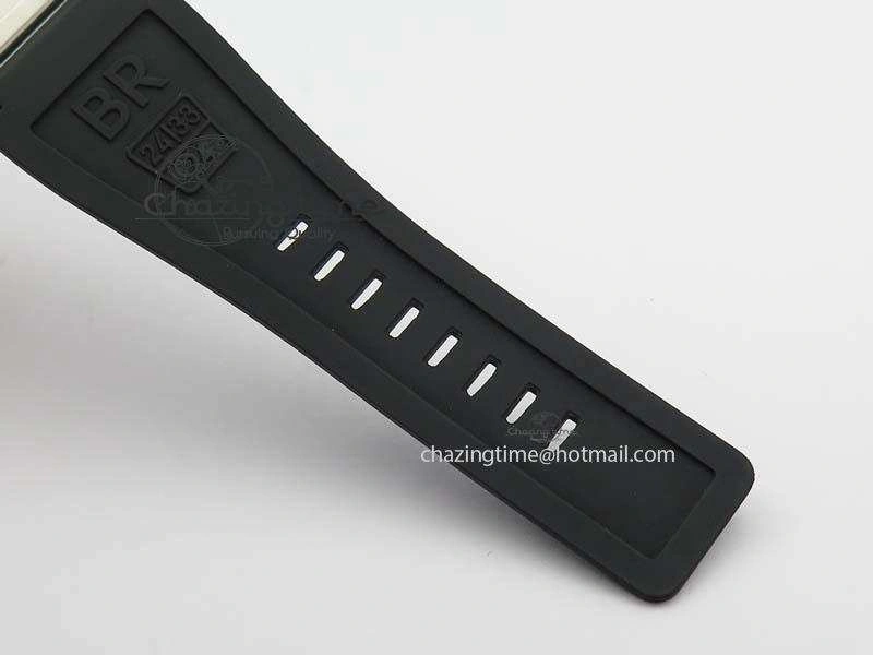 BR 03-92 SS Case V2 42.5mm Black Dial FAYETTE On Rubber Strap MIYOTA 9015