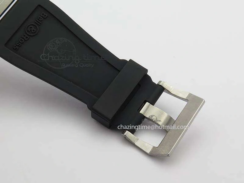 BR 03-92 SS Case V2 42.5mm Black Dial FAYETTE On Rubber Strap MIYOTA 9015